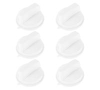 Toddmomy 6pcs White D Shaped Plastic Microwave Timer Knob Replacement for Cooker and Microwave Oven with Wide Compatibility and Power Control for Appliance Repair
