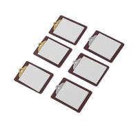 Toddmomy 6pcs Whiteboard Clipboards for Dollhouse School Supplies Authentic Small Writing Boards for DIY Micro Scenes Realistic House Accessories Lightweight Decorative Props