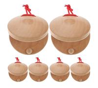 Toddmomy 6pcs Wooden Finger Castanets Easy to Play Percussion Instruments for All Ages DIY Safe and Creative Rhythm Tools for Adults