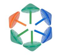 Toddmomy 6Pcs Wooden Tops Educational Spinning for Boys Safe Natural Design Stimulates Creativity Visual Enjoyment for Parties Playtime