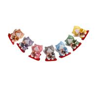 Toddmomy 7pcs Miniature Fortune Cat Figurines Cute PVC Lucky Cat Statues for Garden Bonsai Dollhouse Desktop Micro Landscape Decoration with Bright Colors and Realistic Cartoon Design