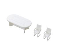 Toddmomy 7pcs Miniature Scene Accessory Model Meeting Table and Chair Toys Meeting Chair Toys Kit for Boys and Girls