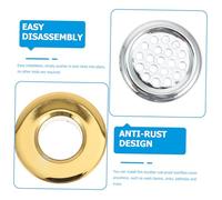 Toddmomy 8 Pcs Basin Overflow Cover Caps Anti-rust Abs and Copper Sink Overflow Rings Replacement for Bathroom Kitchen Washbasin