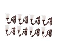 Toddmomy 8 pcs Miniature Wall Lights Luminous Decorative Lamps for Sand Table Models Warm Yellow Glow for Dollhouses and Crafts Compact and Easy to Install
