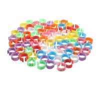 Toddmomy 80pcs Colorful Poultry Foot Rings 16mm Open Clip Leg Bands for Chicken Duck Goose Identification Numbered Laser Engraved Leg Tags for Small Birds
