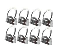 Toddmomy 8pcs Adjustable Metal Thumb Picks and Hollowed Stainless Steel Finger Picks Set for Banjo Guitar Accessories Silver