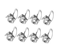 Toddmomy 8pcs Adjustable Silver Thumb Picks for Resonator and Acoustic Guitar Made of Stainless Steel Lightweight Design for Finger Banjo and Finger Style Playing