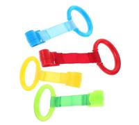 Toddmomy 8pcs Baby Pull up Rings Crib Hanging Rings Learning Standing Pull Nursery Accessories for Infant Development Four Colors Set