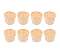 Toddmomy 8pcs Bamboo Weaving Storage Baskets Lightweight Multi-purpose Sundries Organiser for Home Furnishings, Simple and Elegant Desktop Storage Solution