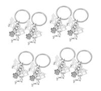 Toddmomy 8pcs Dog Memorial Keychain Zinc Alloy Pet Souvenir Decor Lightweight Key Chain for Dog Cute Cartoon Design for Bags Purses and Remembrance of Lost Pets