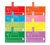 Toddmomy 8Pcs Dyslexia Supplies Guided Reading Strips ABS Finger Spacer Bookmark Tool for and Students