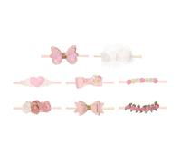 Toddmomy 8pcs Flower Headband Newborn Hair Bow for Chic Lovely Pu Leather Combed Cotton Costume Accessory Not Easy to Get Deformed Birthday Festival Costume