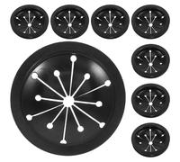 Toddmomy 8Pcs Kitchen Sink Disposal Splash Guard Set Black Food Waste Disposal Stopper with Removable Silicone Baffle Splash Protector for Garbage Unit