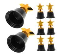 Toddmomy 8pcs Mini Gold Star Trophies Compact Plastic Tournament Awards for Soccer Tennis Football Kindergarten Students Party Favors and Competition Prizes