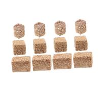 Toddmomy 8pcs Mini Hay Bales Lightweight Faux Straw Bales for Dollhouse Halloween Miniatures Fairy Garden Seasonal Decor DIY Craft Accessories