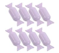 Toddmomy 8pcs Mini Silicone Lip Brush Set with Independent Caps, Portable and Cute round Head Applicator Tools for Lip Oil, Gloss, Balm, Blush and Concealer in Lavender, for Outdoor