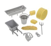 Toddmomy 8pcs Miniature Farm Accessories Playset Realistic Farm Models for Table and Dollhouse Fun for Boys