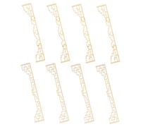Toddmomy 8pcs Miniature Japanese Screen Dollhouse Decor Traditional Wood Room Divider Panels for Mini House Models Craftsmanship Accessories for Sand Table Scenes Beige