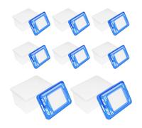 Toddmomy 8Pcs Portable Turtle Terrarium Box with Handle - Large Plastic Reptile Travel Carrier and Breeding Cage for Tortoise, Gecko, Spider, and Small Animal Habitat at Home or Outdoors