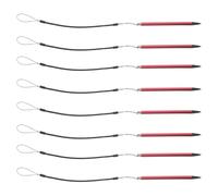 Toddmomy 8pcs Red Fine Point Capacitive Stylus Pen for Tablet with High Precision and Ergonomic Comfort, Universal Compatibility and Anti-loss Coil Lanyard, for Digital Art and Museum Kiosk