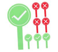 Toddmomy 8pcs Reusable True False Answer Paddles with Red Cross and Green Marker Display Boards for Classroom Voting Supplies Portable and Easy to Clean