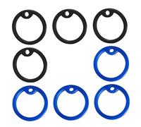 Toddmomy 8pcs Silicone Dog Tag Silencers Noise Cancelling Protective Covers for Pet Id Tags Lightweight Sleeve Rings in Blue and Black for Comfortable Collar Fit