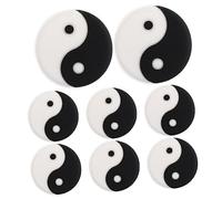 Toddmomy 8Pcs Silicone Tennis Racket Dampeners Tai Chi Design Vibration Absorbers for Racket Supplies Shock Absorption for All Ages Durable and Stylish Tennis Accessories