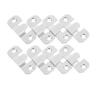 Toddmomy 8pcs Stainless Steel Small Picture Frame Hooks with Screws, Z-Hanging Interlocking Brackets for Wall Art, Photo Mounts and Canvas Mirror Hanging Hardware