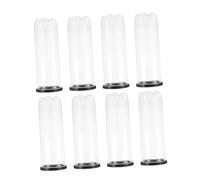 Toddmomy 8Pcs Transparent Tennis Ball Canister with Black Lid PVC Tube Storage Container for Tennis Baseball Softball Dustproof Organizer for Indoor Outdoor Use