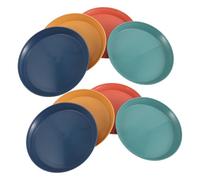 Toddmomy 8pcs Whiskers-friendly Cat Food Bowls: Round Feeding Plates 5.89x5.89" for Kittens and Short-legged Cats - Wide and Dish for Food Easy-to-use