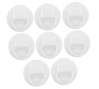 Toddmomy 8pcs White Paddle Board D Rings with Heavy-duty Plastic Buckles Inflatable Paddleboard and Kayak Paddle Clamp Attachments Oar Keeper for Surfboards and Boats Enhanced Visibility