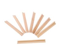 Toddmomy 8Pcs Wooden Domino Trays for Organization Desktop Racks for Alphabet Cards Domino Tiles Multi Function DIY Accessory for Adults