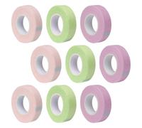 Toddmomy 9 Rolls Eyelash Adhesive Tape for Upper and Lower Eyelashes, Breathable Nonwoven Fabric Tape for Makeup Salons and Cosmetics Studios, Can be Cut to Length or Shape