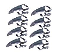 Toddmomy 9pcs Bass Guitar Accessories Stainless Steel Index Finger Picks Ergonomic Design for Musician