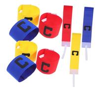 Toddmomy 9pcs Elastic Soccer Captain Armbands Adjustable Football Basketball Team Leader Bands for Adults Youth Color-coded Red Blue Yellow Soft Lightweight Sports Accessories for Youth