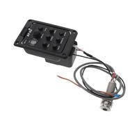 Toddmomy Acoustic Guitar Pickup System with 3-band Eq Preamp and Built-in Digital, Low Noise Internal Active Pickup Kit for Folk and Electric Acoustic Guitars, under Saddle Piezo