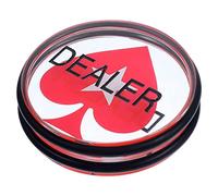 Toddmomy Acrylic Double Sided Poker Dealer Button Puck Small Game Tokens for Counting and Marking Game Markers for Professional Poker Play