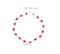 Toddmomy Acrylic Graduation Honor Necklace for College Party Celebrations Unique Photo Booth Prop with Red and White Beads Festive Jewelry Decoration for Graduation Season Events