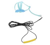Toddmomy Adjustable Blue Feather Harness and Leash with Sturdy Rubber, Alloy, and Polyester Material, Prevents Skin Irritation, for Outdoor Sports and Taking Birds to Fly