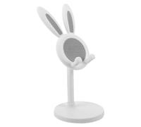 Toddmomy Adjustable Bunny Phone Stand for Desk and Tablet, Cute Cartoon Rabbit Design, Extendable and Easy to Use Plastic Holder for Learning and Studying