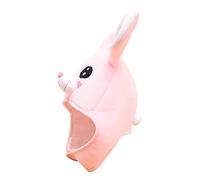 Toddmomy Adjustable Plush Bunny Ears Costume Party Hat with Chin Strap Warm Rabbit Headwear for Easter Funny Photo Prop for Adults Teens Creative Holiday Accessory