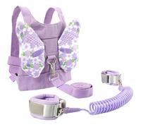 Toddmomy Adjustable Purple Butterfly Safety Harness with 360° Rotating Wrist Strap, Cotton and Polyester Material for Protecting Skin, for Crowded Places and Supermarkets