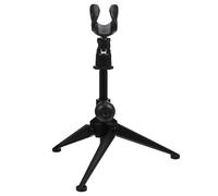 Toddmomy Adjustable Rotatable Microphone Stand Tripod with Firm and Stable Support, Foldable Metal Frame with Rubber Feet for Home Studio and Live Performance Use, Black