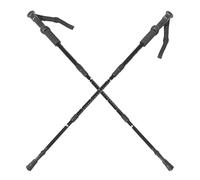 Toddmomy Adjustable Straight Handle Trekking Poles Shock Absorbing Walking Poles for Hiking Foldable Collapsible Hiking Sticks 4-Section Travel Support Set of 2 for Camping and Daily Walks