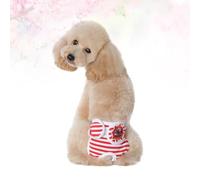 Toddmomy Adjustable Stripe Pattern Pet Sanitary Pants for Female Dogs Comfortable and Breathable Dog Diapers for Menstruation Red Xxl Protects Carpets and Floors From Stains