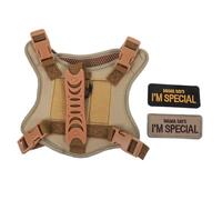 Toddmomy Adjustable Tactical Cat Harness with Metal D-ring Walking Vest for Small Pets Khaki Tactical Pet Vest for Training Hiking Outdoor Control