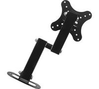 Toddmomy Adjustable TV Wall Mount Bracket for 14-24 Inch Flat Screen Monitors, Retractable Corner TV Monitor Holder Swivel Tilt, Space-Saving Wall-Mounted Display Stand for Home and Office