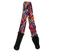 Toddmomy Adjustable Ukulele Shoulder Strap Geometric Print Ukulele Belt Sling Instrument Accessory for Travel and Performance