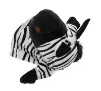 Toddmomy Adorable Cartoon Zebra Hand Puppet Plush for Interactive Early Education Animal Hand Puppet with Soft Lightweight and Portable Storytelling Prop for Sensory Play and Parent Fun