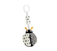 Toddmomy Adorable Pendant Plush Animal Design for Babies Early Education Enhances Grasping Ability Black White Hanging Wind Chime for Baby Stroller Play